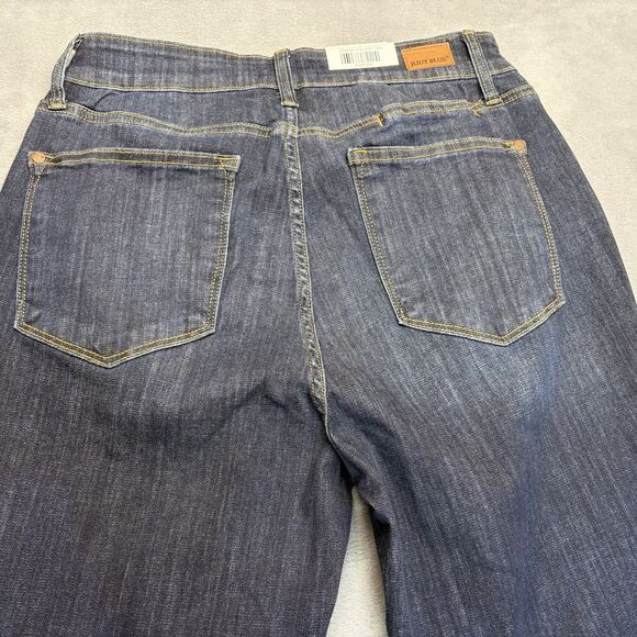NEW Judy Blue Jeans Size 14W High Waist Skinny Fit Back Yoke Seam Stretch Blue - Picture 4 of 12